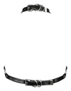 Accesoriu erotic Spicy Harness A740 Obsessive – ham provocator din vinil cu bretele reglabile si insertii metalice One Size (marime universala), negru