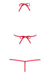 Body Luiza Teddy – lenjerie erotica sexy din dantelă cu decupaje provocatare S/M, rosu