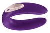 Vibrator pentru cuplu U-shape Satisfyer Double Joy cu 10 moduri de vibratii, 2 motoare si aplicatie smart, incarcare USB, mov ErosVita