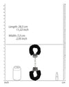 Cătușe Beginner's Furry Handcuffs – joacă pasională cu un strop de bondage, negru