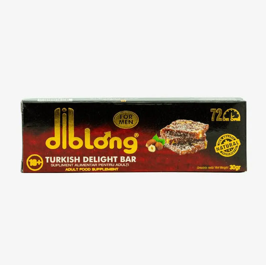 DIBLONG Afrodisiac premium - TURKISH DELIGHT BAR, pentru potenta, erectie, intarziere ejaculare, cresterea libidoului barbatilor, 100% natural, 30 gr - 020088