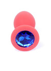 Dop anal Blue Diamond Jewellery Butt Plug Small 7 cm, silicon rosu - 64 - 00080