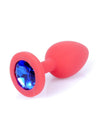 Dop anal Blue Diamond Jewellery Butt Plug Small 7 cm, silicon rosu - 64 - 00080
