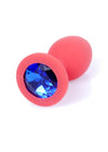 Dop anal Blue Diamond Jewellery Butt Plug Small 7 cm, silicon rosu - 64 - 00080