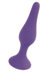 Dop anal din silicon premium Butt Plug Extra Large 15.5 cm, mov - 64 - 00091