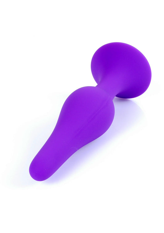 Dop anal din silicon premium Butt Plug Extra Large 15.5 cm, mov - 64 - 00091