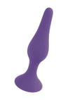 Dop anal din silicon premium Butt Plug Large 12.5 cm, mov - 64 - 00090