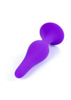 Dop anal din silicon premium Butt Plug Large 12.5 cm, mov - 64 - 00090