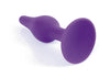 Dop anal din silicon premium Butt Plug Large 12.5 cm, mov - 64 - 00090