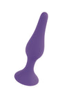 Dop anal din silicon premium Butt Plug Medium 11 cm, mov - 64 - 00089