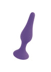 Dop anal din silicon premium Butt Plug Small 10 cm, mov - 64 - 00088