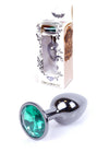 Dop anal Jewellery Dark Silver Butt Plug 7 cm, verde - 64 - 00033