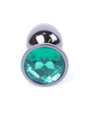 Dop anal Jewellery Dark Silver Butt Plug 7 cm, verde - 64 - 00033
