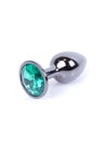 Dop anal Jewellery Dark Silver Butt Plug 7 cm, verde - 64 - 00033