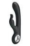 Vibrator Rabbit G-spot CARINA cu 7 moduri de vibratii si incarcare USB, flexibil, silicon premium, negru