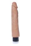 Vibrator realistic Real Skin Multispeed 20 cm,intensitate vibratii reglabila, crem
