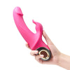 Vibrator Rabbit G-spot Meteor cu 9 moduri de vibratii si incarcare magnetica, flexibil, silentios, silicon premium, roz SOLLUXE® Every box holds joy-unbox it!