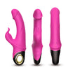Vibrator Rabbit G-spot Meteor cu 9 moduri de vibratii si incarcare magnetica, flexibil, silentios, silicon premium, roz SOLLUXE® Every box holds joy-unbox it!