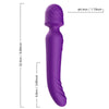 Vibrator Wand Mission cu 9 moduri de vibratii, functie de incalzire si incarcare USB, silentios, mov Erosvita