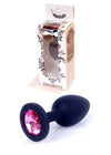 Dop anal Pink Diamond Jewellery Butt Plug Small 7 cm, silicon negru SOLLUXE® Every box holds joy-unbox it!