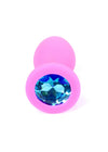 Dop anal Light Blue Diamond Jewellery Butt Plug Small 7 cm, silicon roz SOLLUXE® Every box holds joy-unbox it!