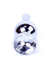 Dop anal Jewellery Silver Butt Plug 9.5 cm, transparent SOLLUXE® Every box holds joy-unbox it!