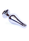 Dop anal Jewellery Silver Butt Plug 9.5 cm, transparent SOLLUXE® Every box holds joy-unbox it!
