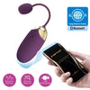 Ou vibrator ABNER cu 12 moduri de vibratii si control prin aplicatie, incarcare USB, silentios, silicon premium, mov Erosvita