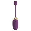 Ou vibrator ABNER cu 12 moduri de vibratii si control prin aplicatie, incarcare USB, silentios, silicon premium, mov Erosvita