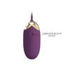 Ou vibrator ABNER cu 12 moduri de vibratii si control prin aplicatie, incarcare USB, silentios, silicon premium, mov Erosvita