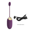 Ou vibrator ABNER cu 12 moduri de vibratii si control prin aplicatie, incarcare USB, silentios, silicon premium, mov Erosvita