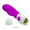 Vibrator punctul G BRUNO cu stimulator clitoris si 7 moduri de vibratii, flexibil, silicon premium, roz Erosvita