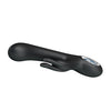 Vibrator Rabbit G-spot CARINA cu 7 moduri de vibratii si incarcare USB, flexibil, silicon premium, negru Erosvita