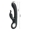Vibrator Rabbit G-spot CARINA cu 7 moduri de vibratii si incarcare USB, flexibil, silicon premium, negru Erosvita