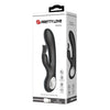 Vibrator Rabbit G-spot CARINA cu 7 moduri de vibratii si incarcare USB, flexibil, silicon premium, negru Erosvita