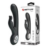Vibrator Rabbit G-spot CARINA cu 7 moduri de vibratii si incarcare USB, flexibil, silicon premium, negru Erosvita
