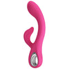 Vibrator G-spot FRITZ cu stimulator clitoris si 12 moduri de vibratii, incarcare USB, flexibil, silicon premium, roz Erosvita
