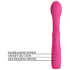 Vibrator G-spot FRITZ cu stimulator clitoris si 12 moduri de vibratii, incarcare USB, flexibil, silicon premium, roz Erosvita