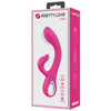 Vibrator G-spot FRITZ cu stimulator clitoris si 12 moduri de vibratii, incarcare USB, flexibil, silicon premium, roz Erosvita