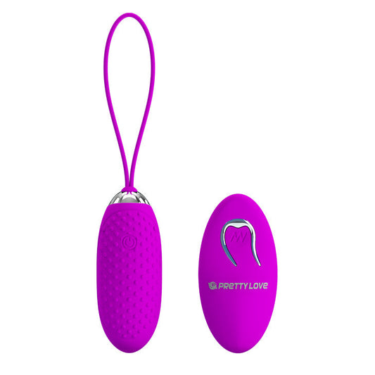 Ou vibrator JOANNA cu 12 moduri de vibratii si telecomanda wireless, incarcare USB, silicon premium, roz Erosvita