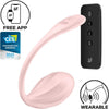 Ou vibrator Satisfyer Ribbed Petal cu 12 moduri de vibratii, control prin aplicatie si telecomanda wireless, incarcare magnetica USB, silentios, silicon premium, roz Erosvita