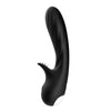 Vibrator punctul G ROMANCE cu stimulator clitoris, 9 moduri de vibratii si incarcare USB, silentios, silicon premium, negru SOLLUXE® Every box holds joy-unbox it!