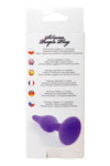 Dop anal din silicon premium Butt Plug Extra Large 15.5 cm, mov - 64 - 00091