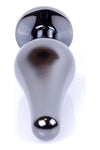 Dop anal Jewellery Dark Silver Butt Plug 9.5 cm, albastru - 64 - 00059