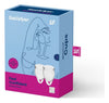 Set 2 cupe menstruale Satisfyer din silicon medical premium, Feel Confident, transparent ErosVita