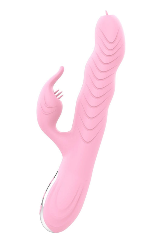 Vibrator Rabbit G-spot MARCIA cu 20 moduri de vibratii, functie incalzire, miscari rotatie, miscari sus/jos, incarcare USB, silentios, silicon premium, roz SOLLUXE® Every box holds joy-unbox it!