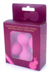 Set 3 bile vaginale KULKI pentru exercitii Kegel, silicon premium, roz SOLLUXE® Every box holds joy-unbox it!