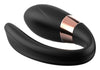Vibrator pentru cuplu V-Vibe cu 7 moduri de vibratii, telecomanda wireless si incarcare USB, silentios, silicon premium, negru SOLLUXE® Every box holds joy-unbox it!