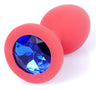 Dop anal Blue Diamond Jewellery Butt Plug Small 7 cm, silicon rosu - 64 - 00080