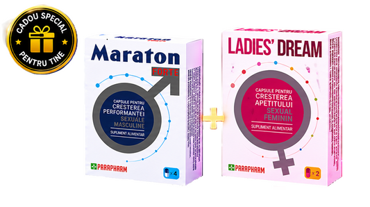 Capsule MARATON FORTE + Ladies Dream CADOU, cresterea performantei sexuale barbati si femei, 4+2 capsule